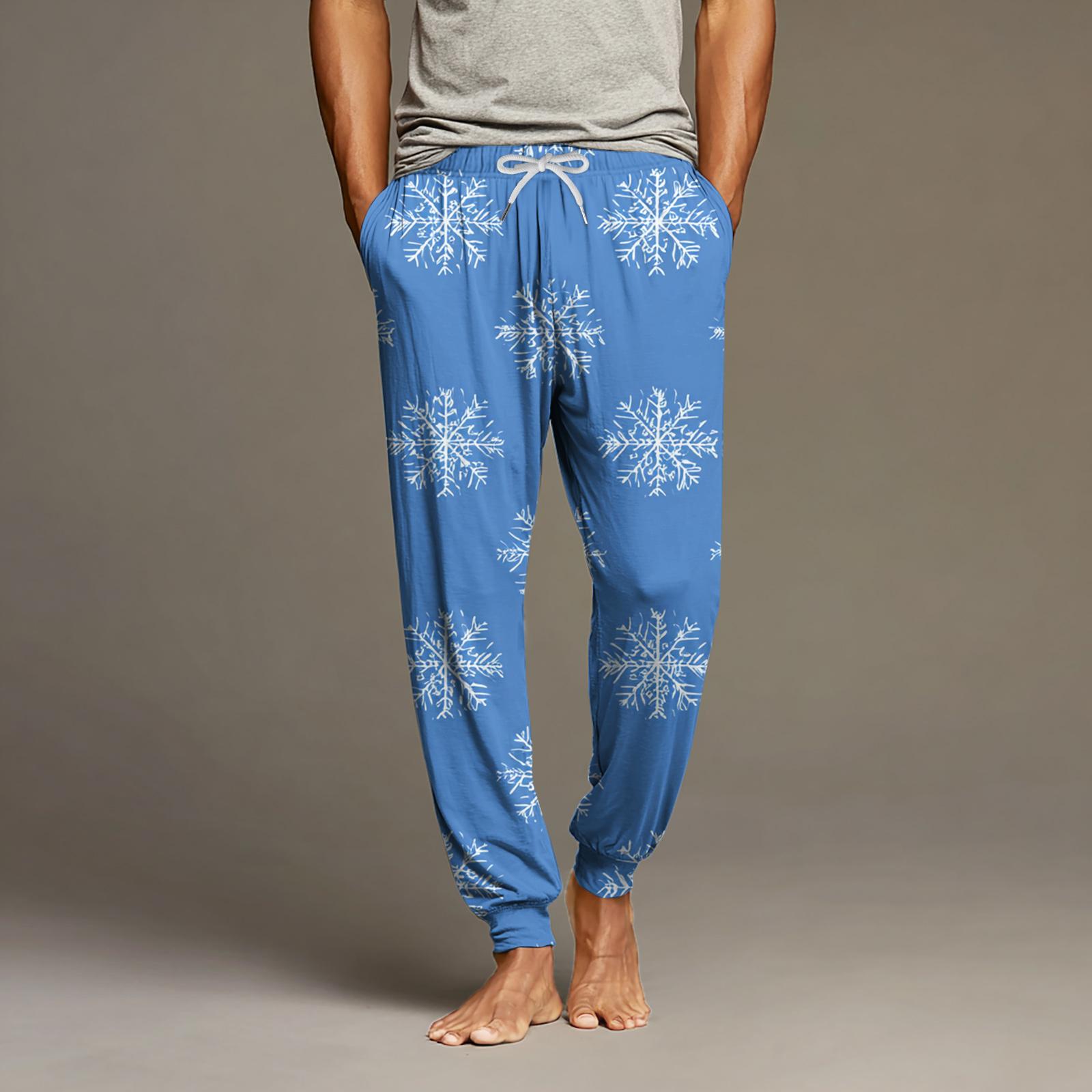 

Мужские повседневные брюки с карманами на кулиске и манжетами, домашние брюки для сна XXL