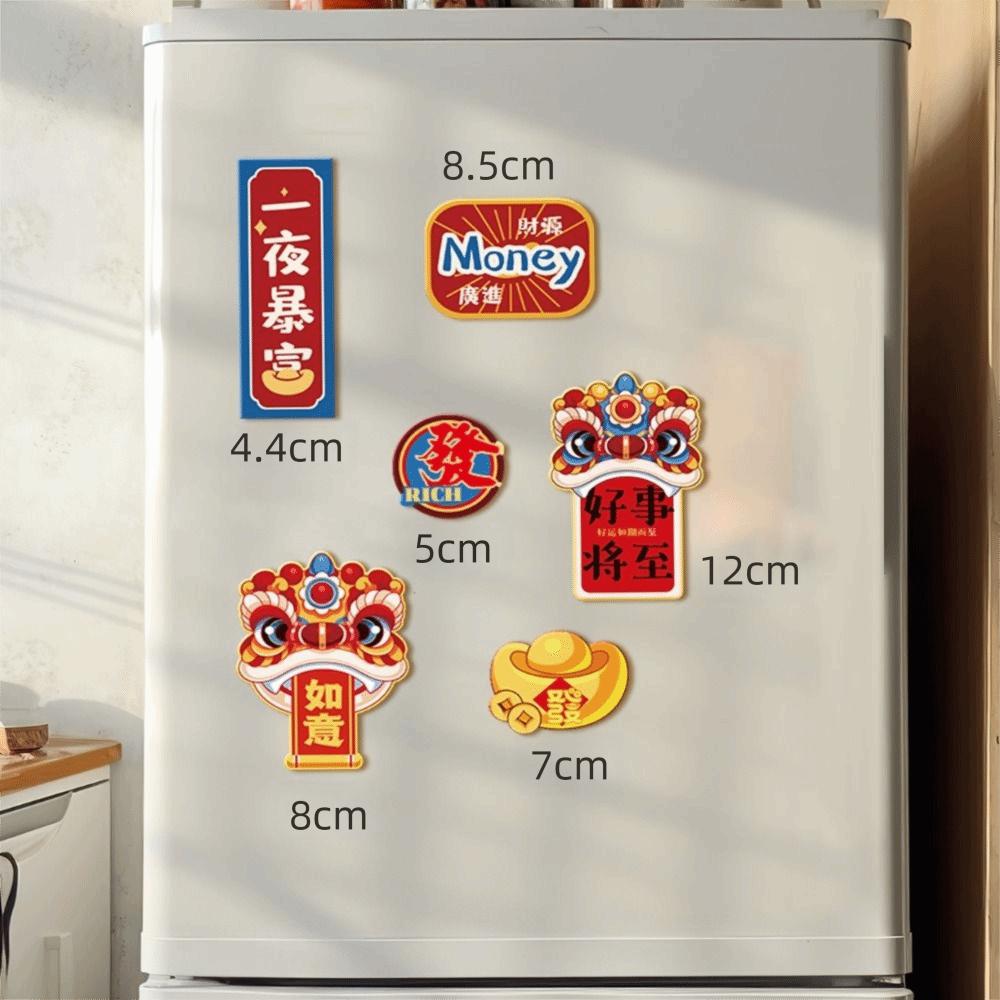 Durable New Year Fridge Magnets Refrigerator Magnets  Spring Festival Decor