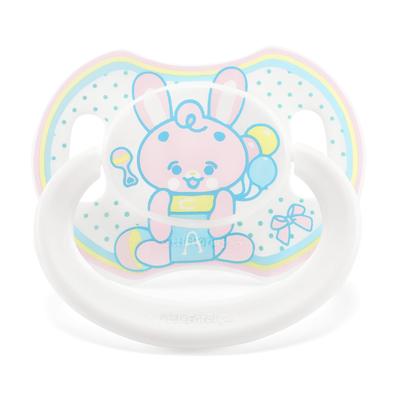 LittleForBig Erwachsenen Schnuller, Neues Modell 2. Generation, mit Staubschutzkappe, Einzelverpackung, Kann kombiniert werden, Hasendesign, Pink