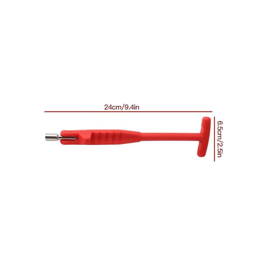 Easy-Install Red Tire Valve Stem Tool Durable Plastic, Essential for Tire & Wheel Maintenance