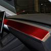 4Pcs Red Carbon Fiber Interior Dashboard Cover Trim Sticker For Tesla Model 3/Y
