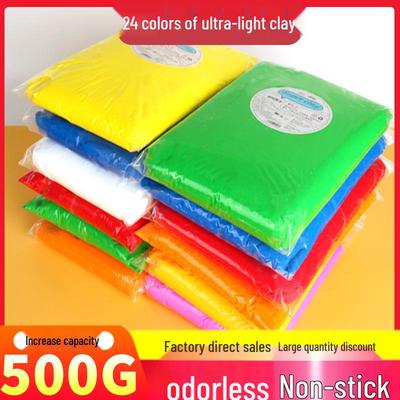 24-Farben Ultraleichter Knete-Set, 500g - DIY Handgemachte Weltraum-Plastilin für Kinder