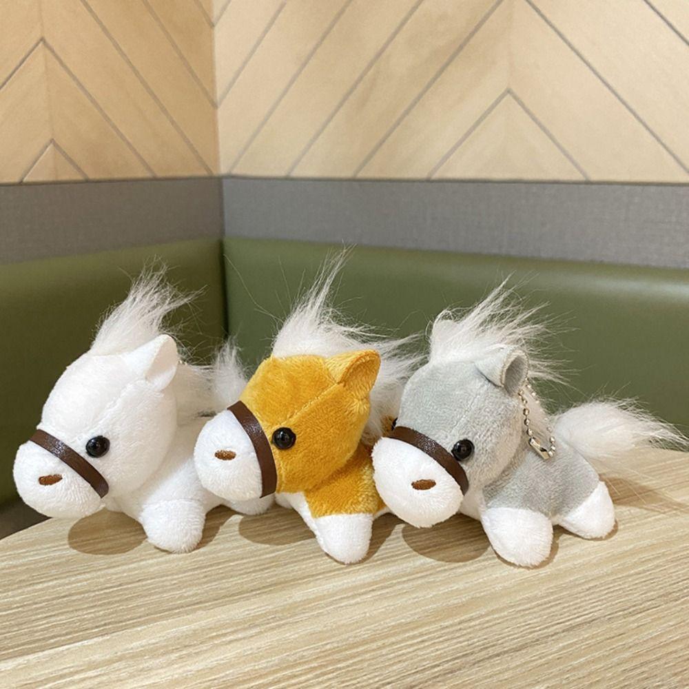 2Pcs Stuffed Animals Horse Stuffed Keychain Hanging Decor Plush Horses Toy Boy Girl