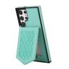 Applicable to Samsung S24FE mobile phone case S22 small fragrant wind grid insert card mirror oblique span protective case A53 anti-drop