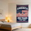 America 250th Semiquincentennial Tapestry Patriotic USA Flag Print Polyester Wall Hanging for Living Room 17762026 Independen