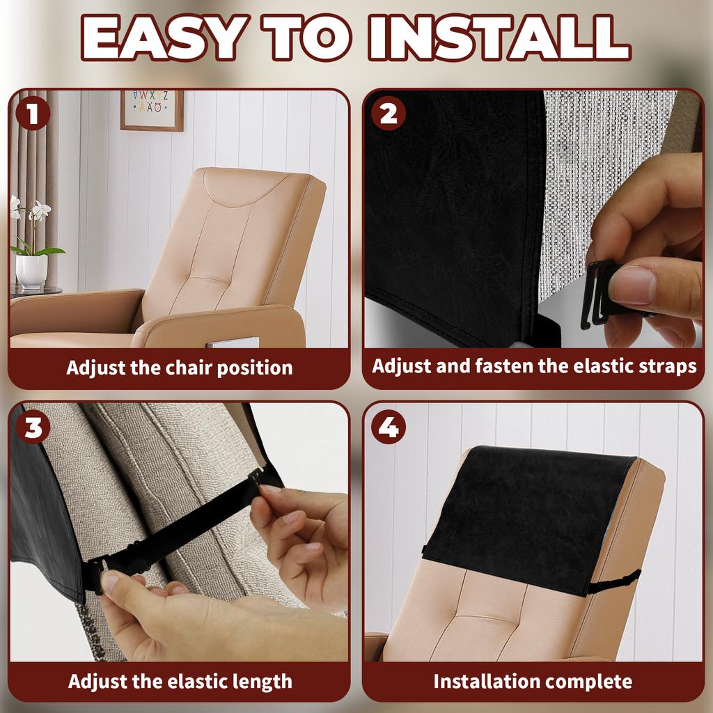 מגן משענת ראש לכיסא נדנדה דמוי עור כיסוי למשענת ראש לספת נדנדה עמיד למים מגן ספה ספה מפני שריטות חתולים