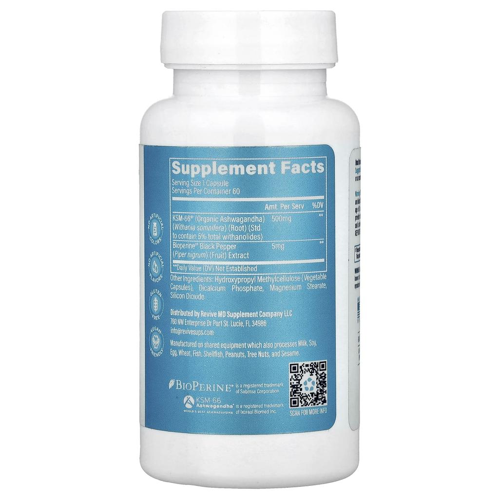 Ksm-66® Ashwagandha, Veggie Capsules 60