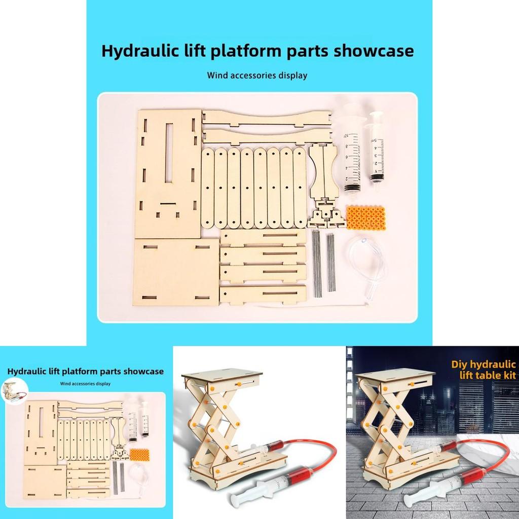 Holz-Hydraulikheber für Kinder Wissenschaft DIY-Bausatz Mit Pädagogischem Physikspielzeug Für Kinder
