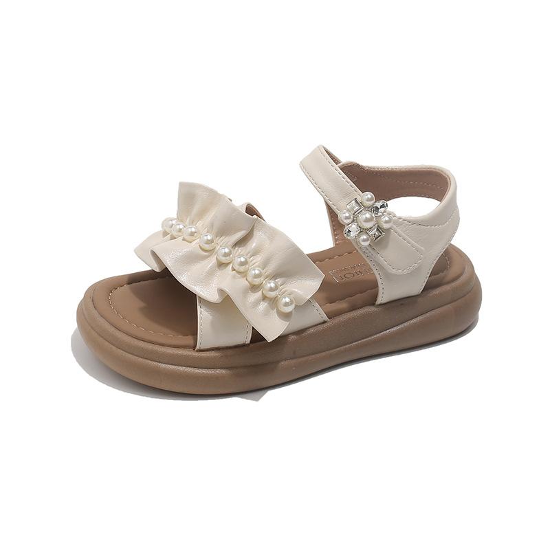 

New Style Flip-flops with Soft Soles, Girls Beach Shoes 30 бежевий