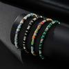 Vintage Classic Natural Stone Bracelet, Adjustable Stainless Steel Beaded Chain Bracelet, Fashion Jewelry Gift for Men Boys