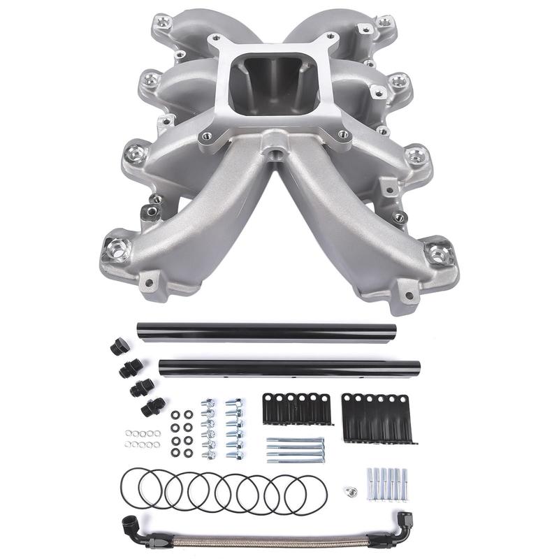 AP02 For GM LS1/LS2/LS6 Cathedral Port Single Plane EFI Intake Manifold w/ Fuel Rails NEW