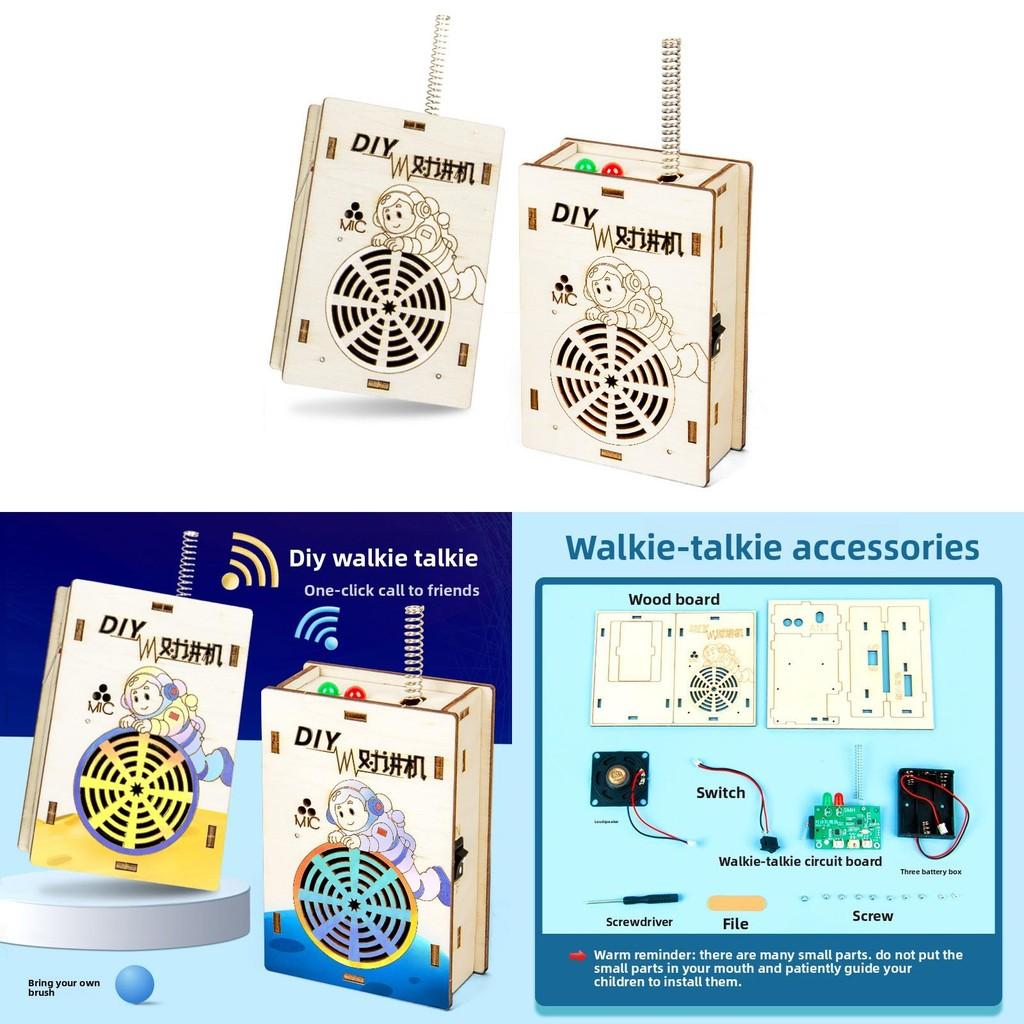 Scientific Experiment Diy Walkie Talkie Model Wireless Calling Stem Kids Craft Set