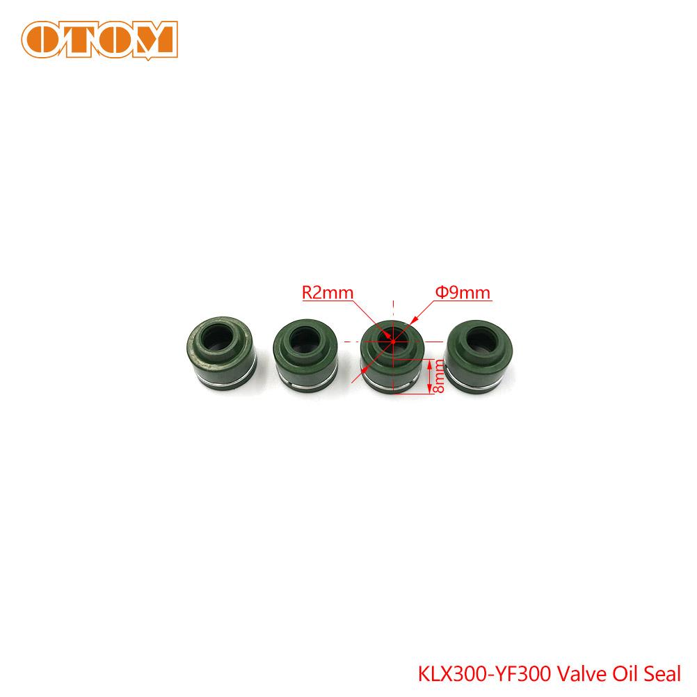 OTOM Motorcycle Valve Spring Assembly Kit Scooter Engine Intake Exhaust Valve Stem Oil Seal For KAWASAKI KLX250 YF300 LONCIN CR6 Valve Oil Seal
