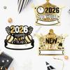 Q1FD Pack Of 6 New Year Crown Hat Thick Paperboard Comfortable Headwears Elegant 2026 Celebration Accessories