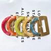 Colorful Resin & Aluminum Alloy Belt Buckle: European & American Style Clothing Accessory