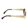 Celine Triomphe Metal Side Logo Engraved Oval Sunglasses Women Sunglasses Gold CL40235U-30N