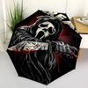 1 PC Automatic Folding Umbrella - Scream Pattern Portable Foldable Design With 8 Ribs Christmas Birthday Gifts