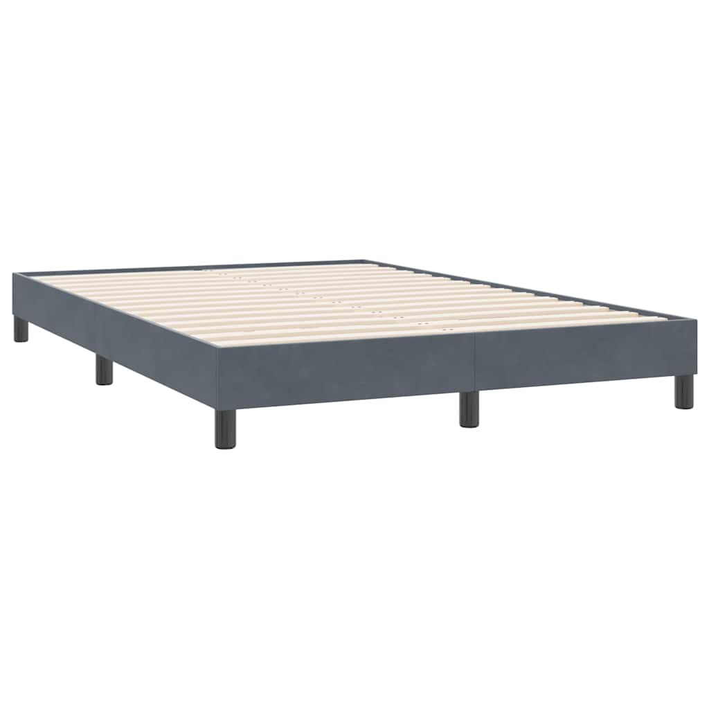 Łóżko Typu Box Spring Bez Materaca Ciemnoszary 160X220 Cm
