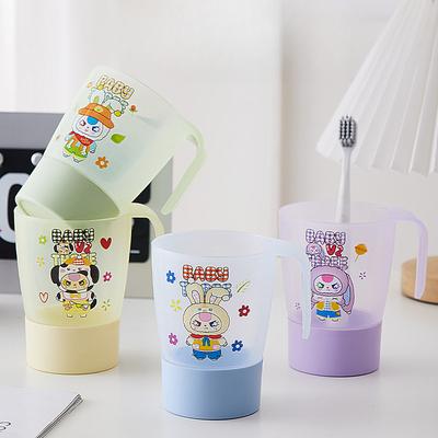 Tazza per collutorio in plastica per uso domestico, Tazza per collutorio per lavaggio a bocca di grande capacità, Tazza carina da cartone animato per bambini