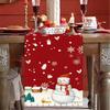 Christmas Table Runner Linen Holiday Decor Creative Halloween Thanksgiving Tablecloth Festive Atmosphere