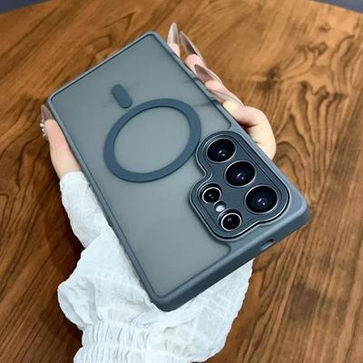 Für Magsafe Magnetische Transparente Hülle Für Samsung Galaxy S26 Ultra S25 S24 S23 Ultra Plus S26Ultra Hüllen Stoßfeste Armor Abdeckung
