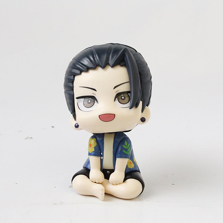 Anime Cute Fushiguro Toji Jujutsu Kaisen Figure Gojo Satoru Action Figure Look Up Q Version Toy Geto Suguru Statue PVC Model Toy