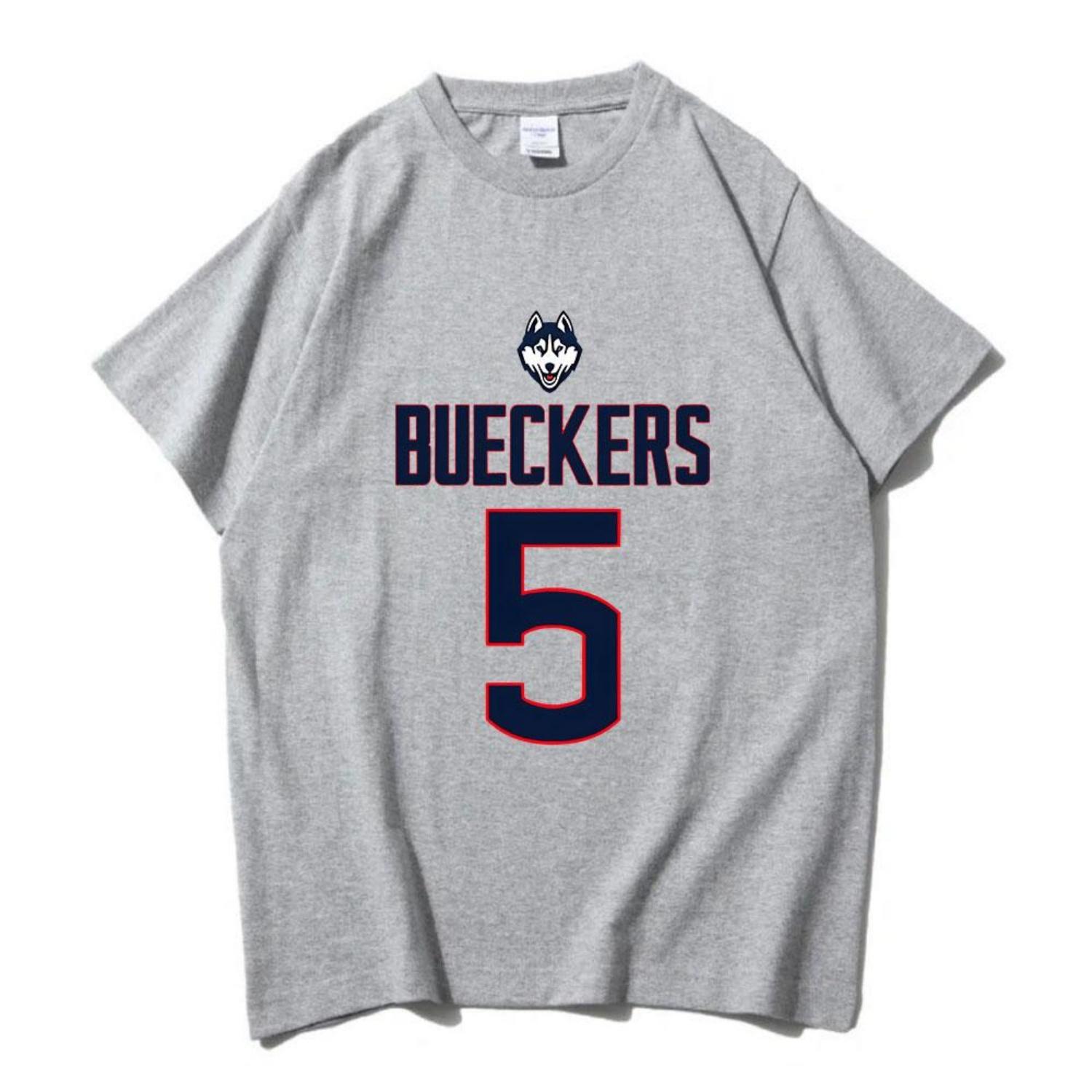 

Paige Bueckers Number 5 T-shirts Basketball Player Casual Mens Tee-shirt Short Sleeve Round Neck T-shirts Graphic Printing Tees XXXXXL