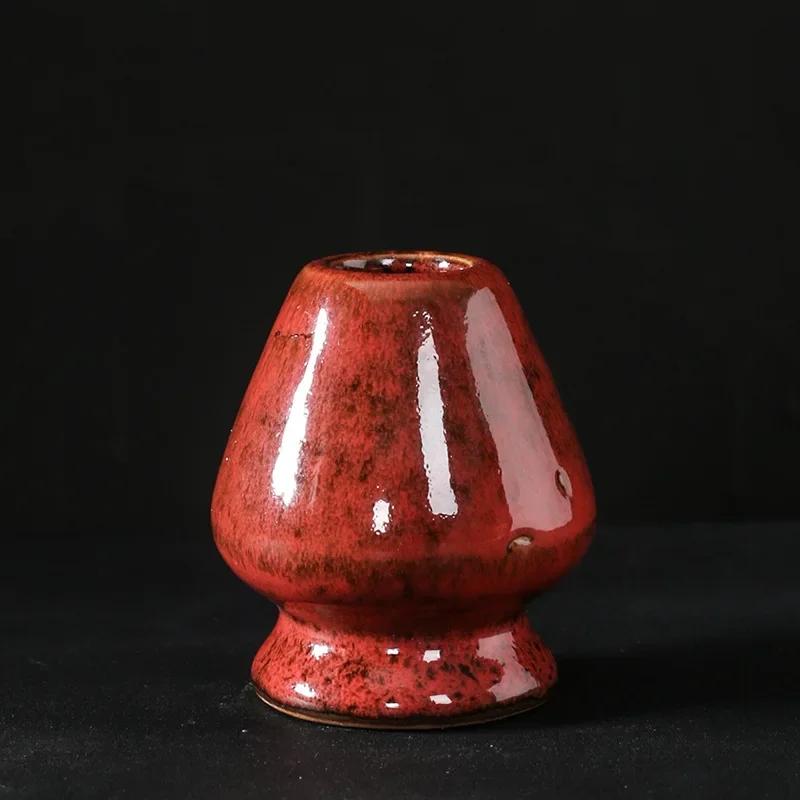 Matcha Whisk Holder Tea Ceremony Matcha Bowl Traditional Matcha Ceremony Starter Ceramic Chasen Whisk Stand for Beginner