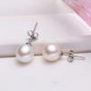 925 Sterling Silver 6mm/8mm/10mm Freshwater Cultured Pearl Button Ball Stud Earrings For Women As Best Gifts Jewerly