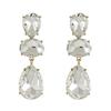 Exquisite European and American Style Geometric Crystal Earrings for Women