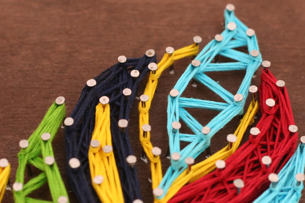 Set of String Art Outline Art Handmade