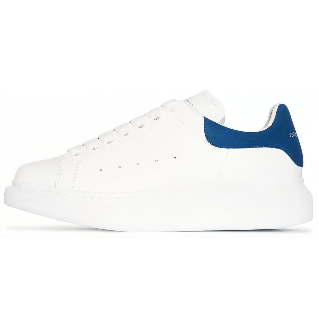 Alexander Mcqueen Oversized Sneaker Smooth Calfskin Low Top Casual Shoes Women's White Blue 553770WHGP79086