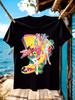 Jem & The Holograms Animated Characters Graphic T-shirt - Black Base with Vibrant Colors - Unisex Casual Tee for Concerts