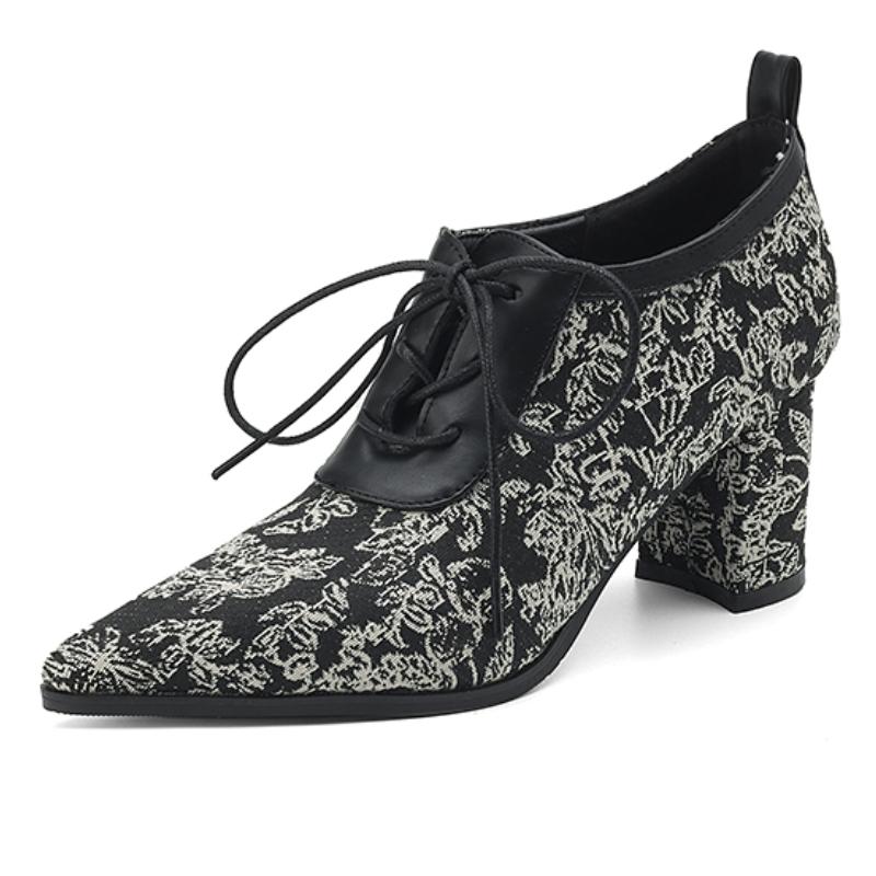 

Элегантные женские туфли-лоферы на высоком каблуке, модная шнуровка, черные, серебристые, белые, обувь для вечеринок на каблуке, офисная обувь, женская, большой размер 45 42