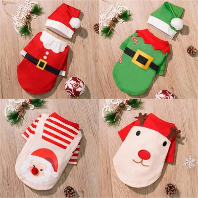 Winter Dog Pullover Sweater Puppy Pajamas,Warm Pet Sweatshirt Clothes Christmas Dress-Up For Small Medium Large Dogs