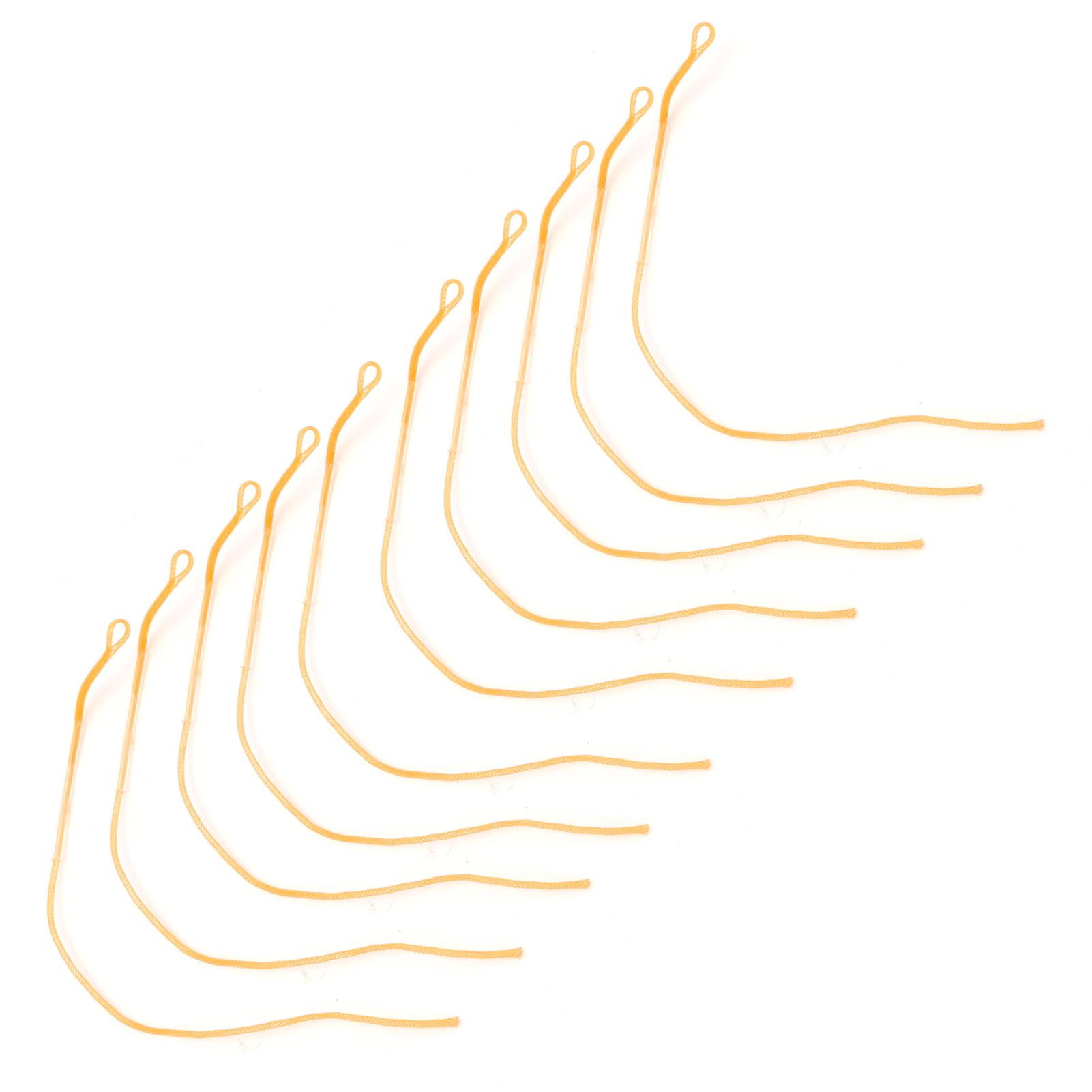 

10 шт. Плетеные петли-коннекторы 20 фунтов Оранжевый коннектор для лидера для нахлыстовой рыбалки Катушка для соединения лидера