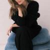 Autumn Imitation Mink Cardigan Long Sleeve Knitted Women's Tops Casual Comfort Chic Knitwear Sweater