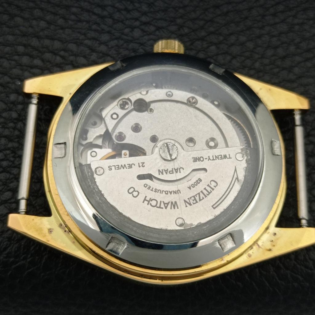 VINTAGE REFURBISHED CITIZEN AUTOMATIC 8200 JAPAN MENS BLUE DIAL WATCH a445351-1