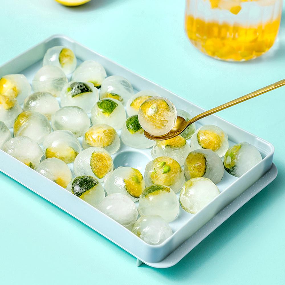 1 Set Formă Cuburi de Gheață Tavă Gheață pentru Congelator Cu Cupă Gheață și Clești, Formă Cuburi de Gheață Ușor de Eliberat Cu Cutie de Depozitare Pentru Frigider