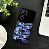 Warning Line Art Phone Case For Samsung S26,S25,S24,S23,S22,S21,S20,Plus,Fe,Lite,Others Black Cover