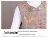 Damen Retro Chinesischer Stil Froschknopf Rundhals Weste – Frühling/Herbst Kürbis Jacquard Design