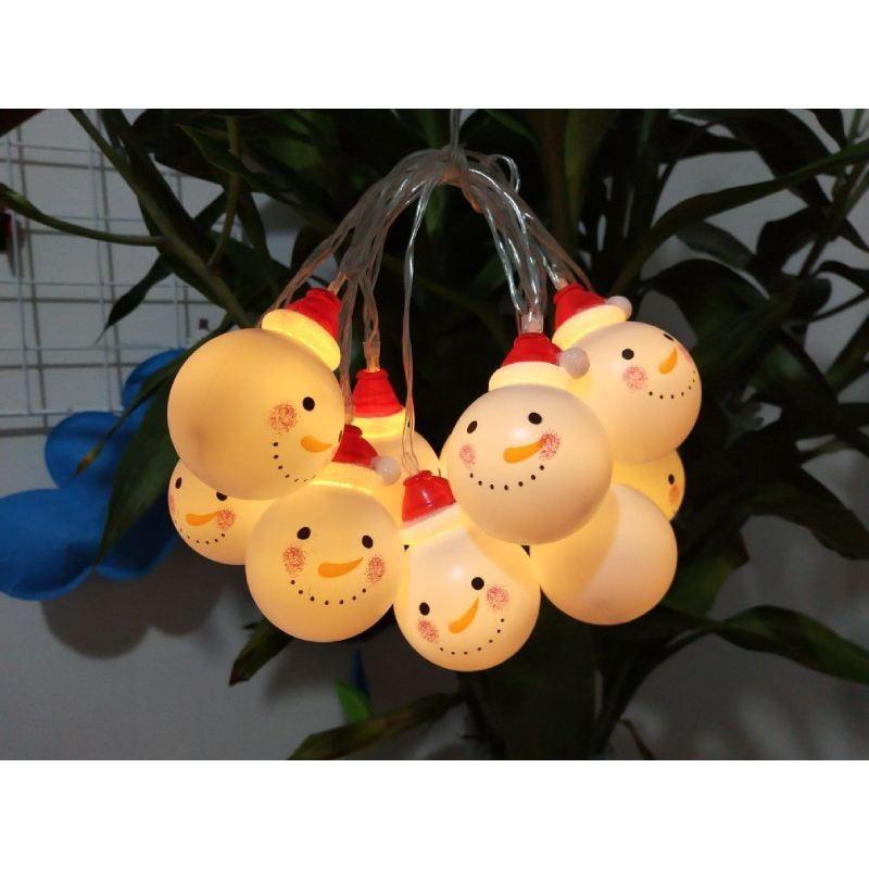Led String Light Christmas Snowman Lamp Party Decoration Pendant Children Room