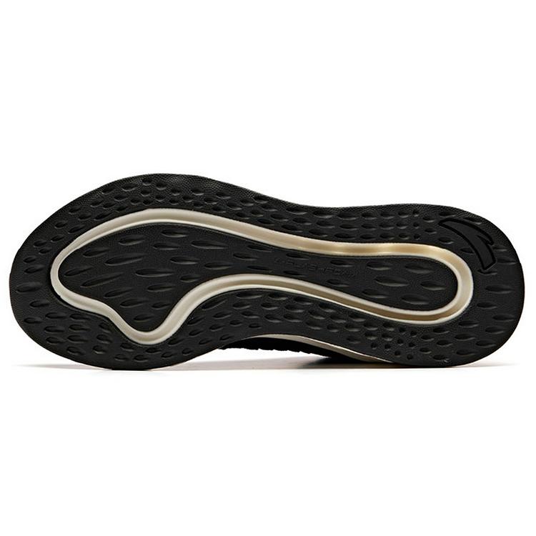 Anta Wormhole Technology Cushioning Slip Resistant Abrasion Resistant Low top Running Shoes Women's Black White 12925588-2