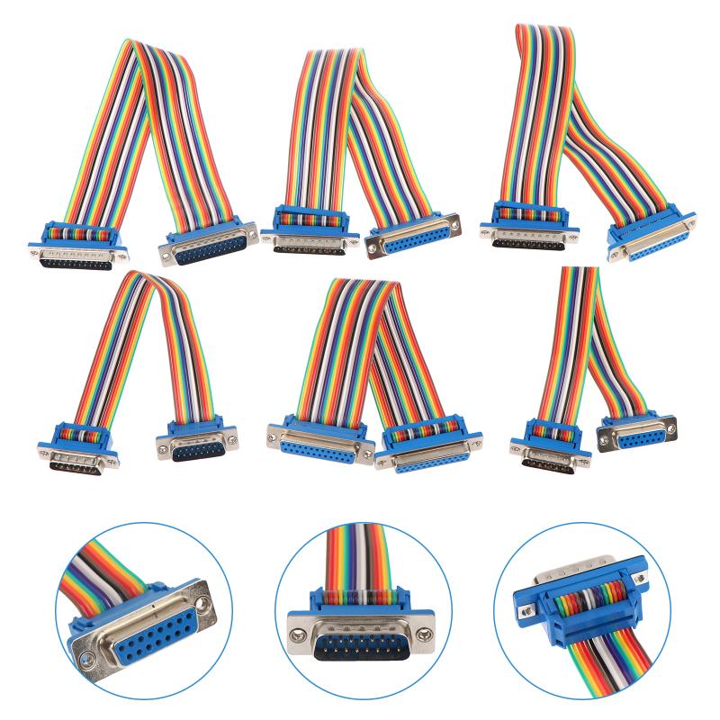High Efficiency DB9 DB15 DB25 D-SUB Serial Port Cable Male Female for Secure Connections