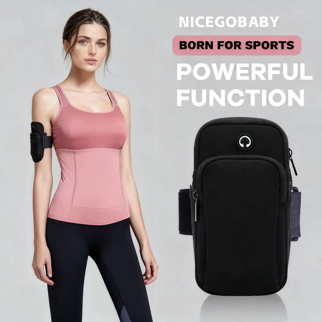 Unisex Sports Armband Running Phone Holder Lightweight Gym Workout Arm Bag Fit Phones Under 6 Inch Men Women Outdoor Sports Gear 6