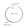 Silver Round Collar Neck Ring Metal Neck Ring Necklace Fashion Round Necklace  For Women Men