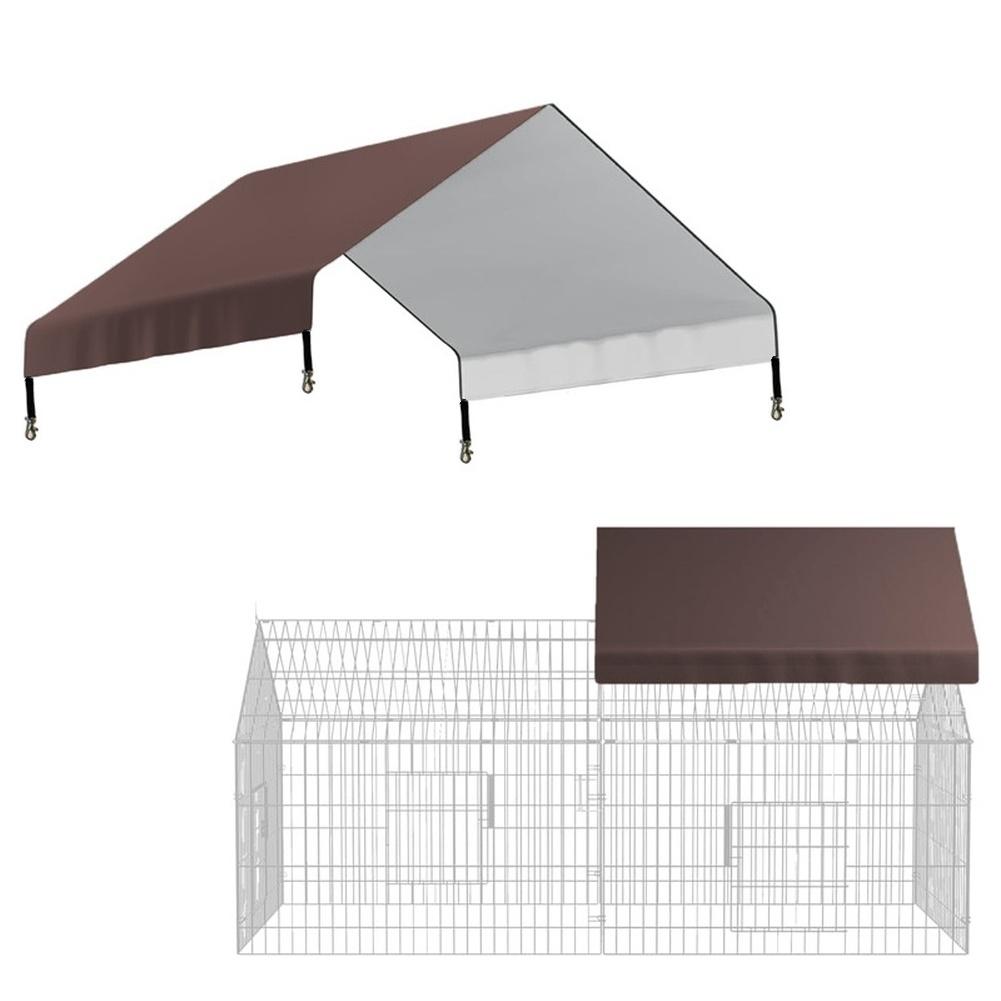 Oxford Fabric Tarp Chicken Cage Cover UV Protection Waterproof PVC Coating Breathable Oxford Fabric Silver-coated Reinforcement