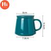 Hi 350ML Ceramic TeaCup With Lid and Infuser Cover Filter Wooden Handle Milk Coffee Juice Cup Tumbler Water Mugs Drinkware