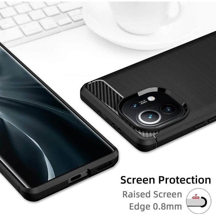 Coque de Protection - E.F.CONNECTION - Xiaomi Mi 11 - Silicone - Anti Choc - Noir
