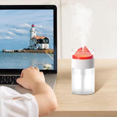 Vulkan Luftbefeuchter Nebel Luftspray für Zuhause Simulation Vulkan Lufterfrischer Befeuchter Bunte LED-Leuchten Aromatherapie